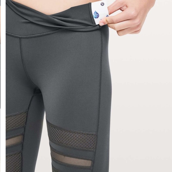 Lululemon Wunder Under Black High-Rise Tight Mix & Mesh 28" Size 10 MSRP 118.00 - Picture 12 of 14